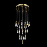 Modern 22X47 Inch 32 Rock Crystal Short-eggplants Pendant Modern LED Chandelier